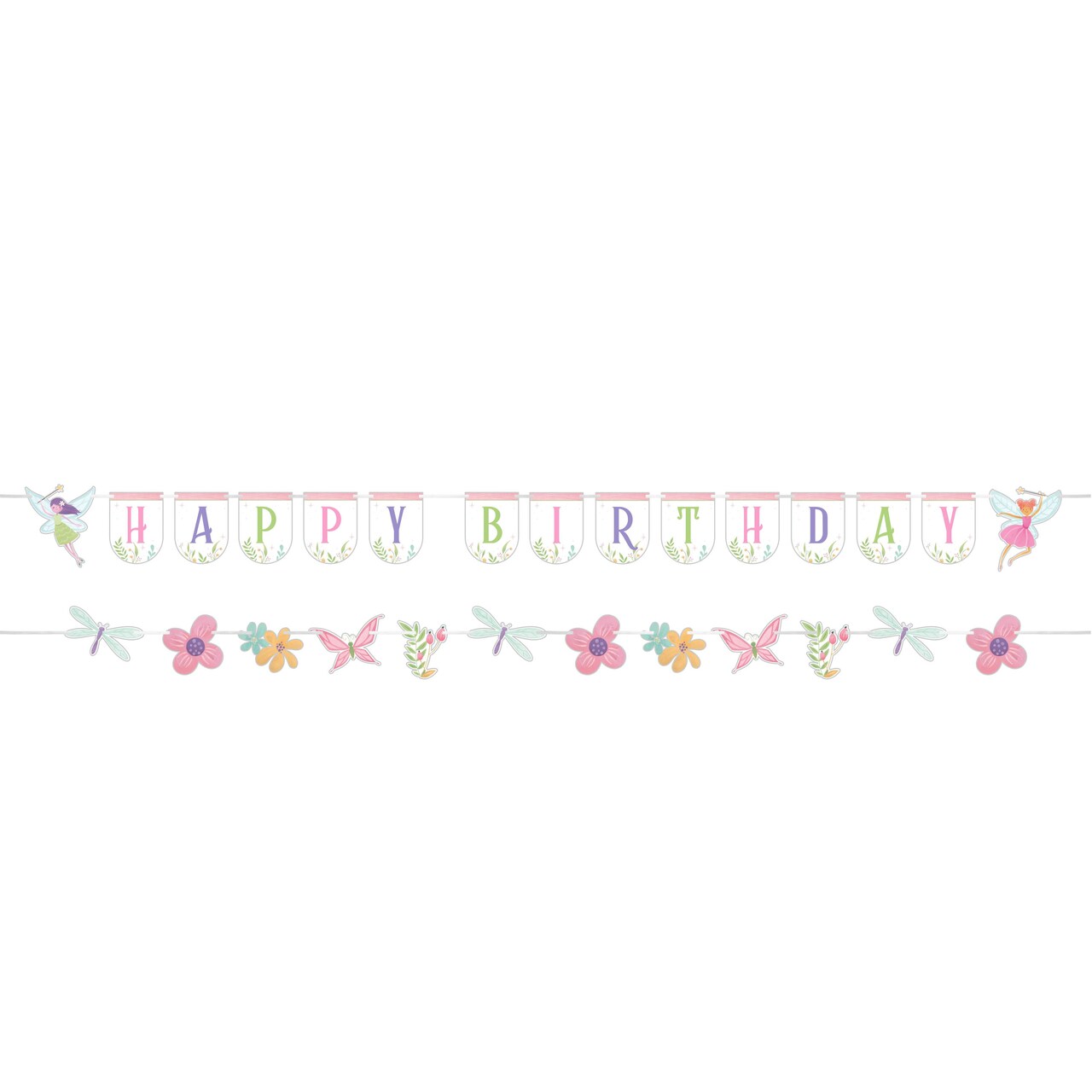 Fairy Happy Birthday Banners - Magical Forest Party Decorations